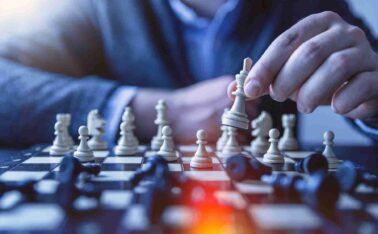 Design Thinking Strategy conveyed through chess photo