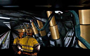 Coal services employees underground