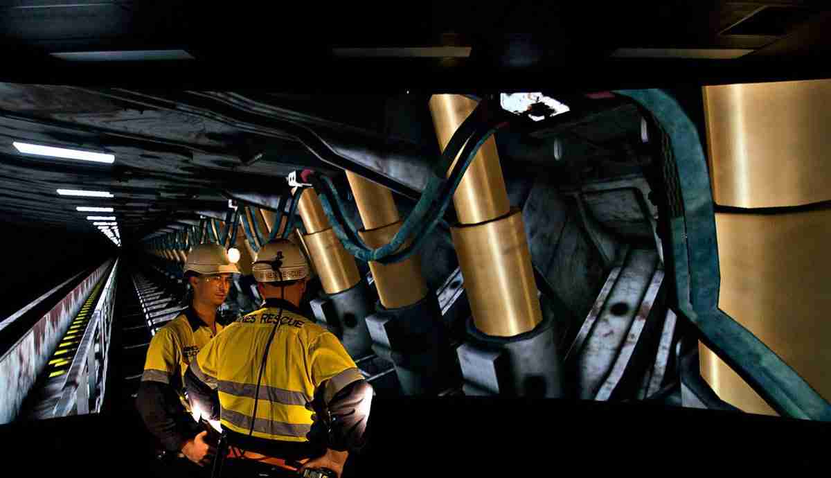 Coal services employees underground