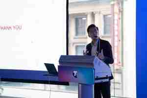 Joshua Soo speaking at Telstra offices on how to orchestrate digital transformation
