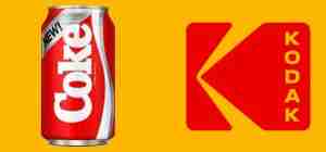 Coke and Kodak banners