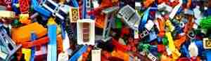 messy pile of different coloured lego to represent innovation