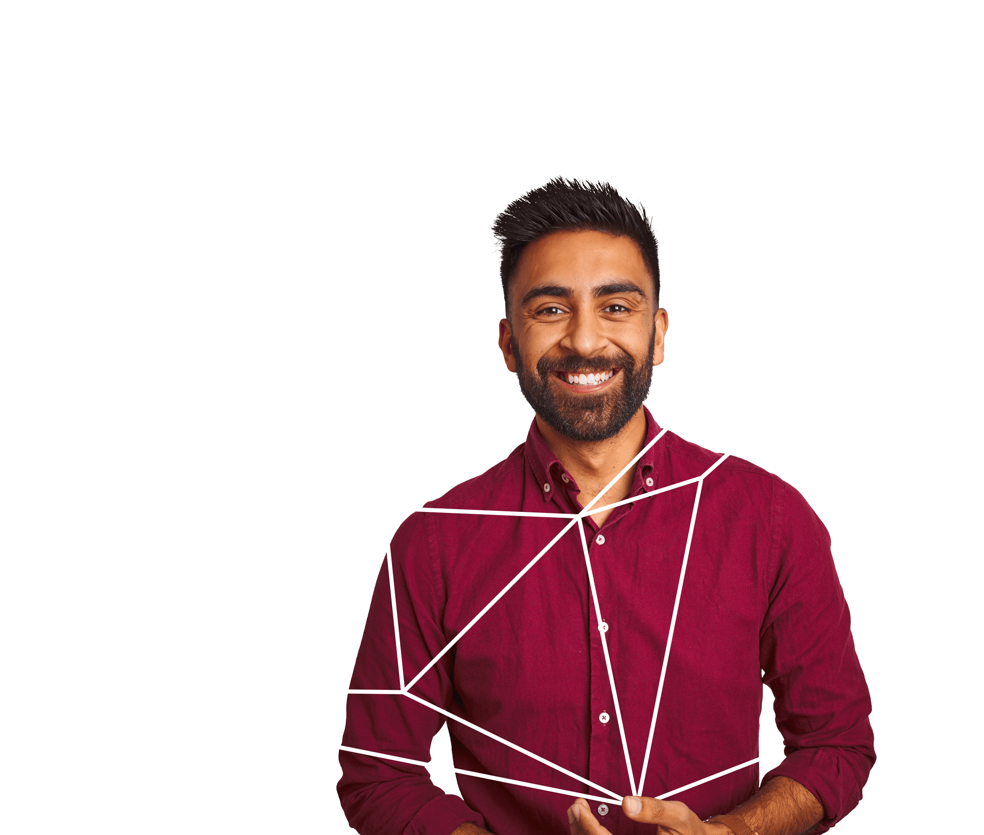 An image of a man in a geometric icon representing the different stakeholders in an organisation that the Business Strategy must account for.
