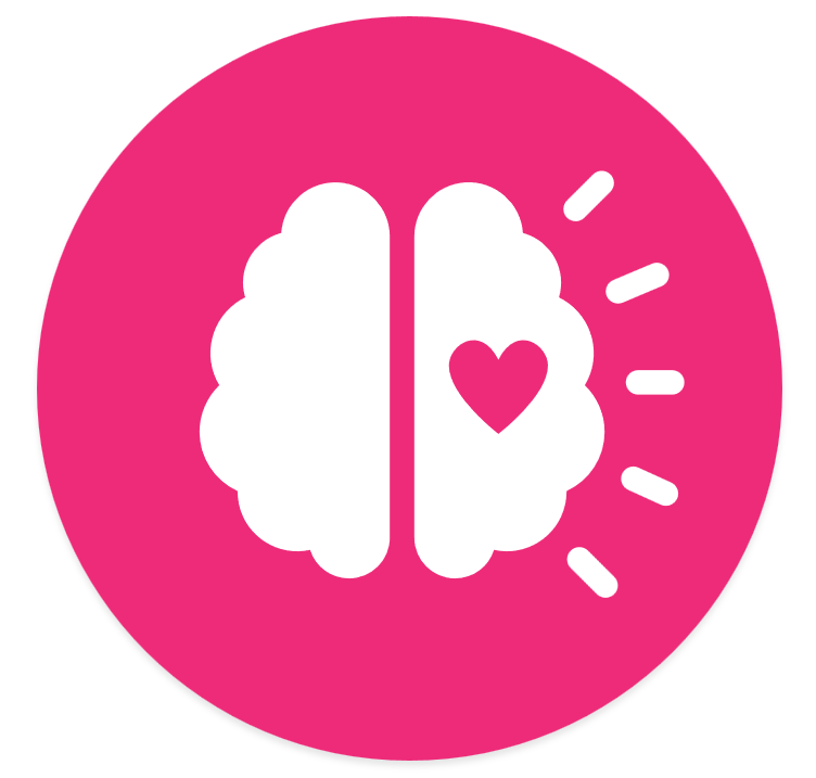 An image of two sides of a brain, with one side having a love heart on it, representing supporting the wellbeing of employees.